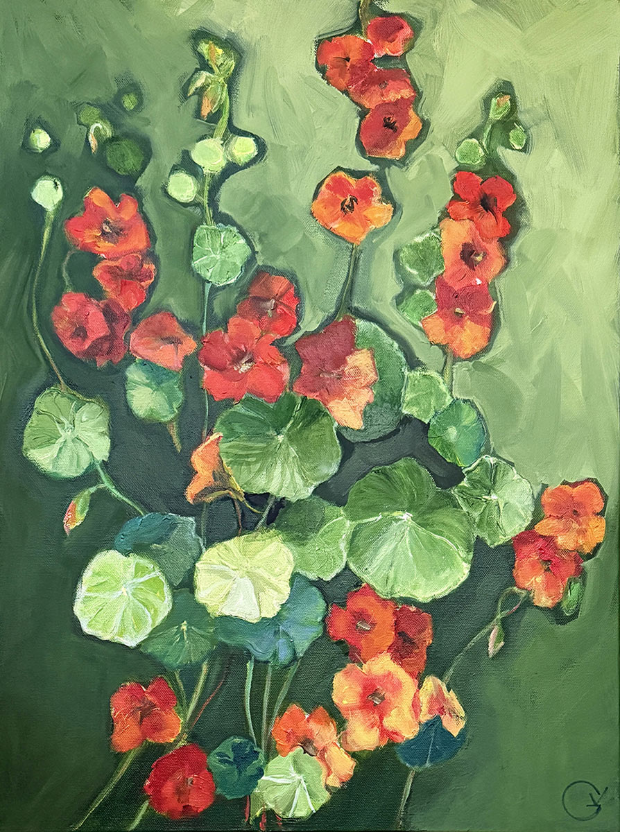 Val Giancola Red Nasturiums